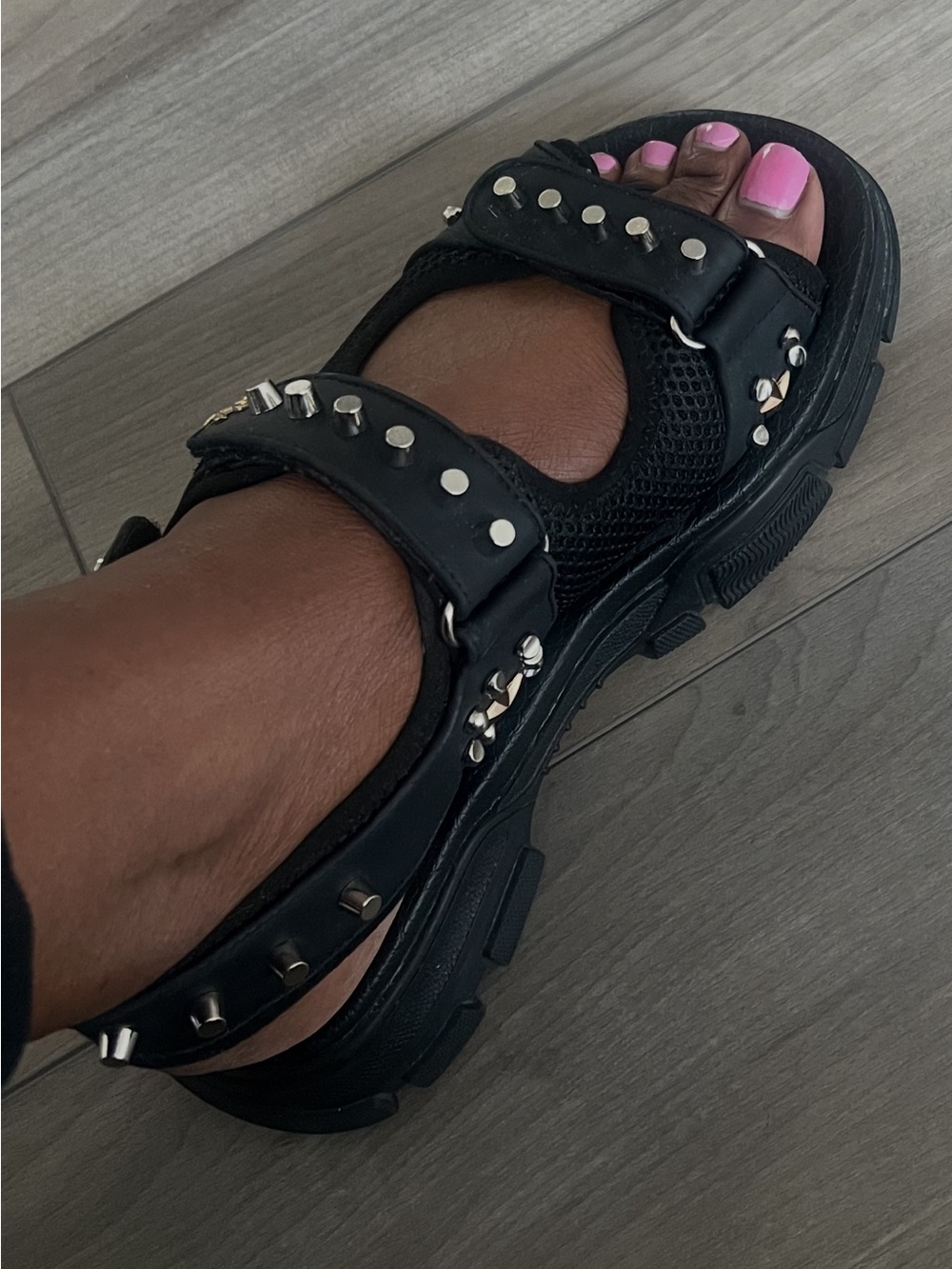 Gucci Napa Aguru sandals in excellent condition.Barely worn.Dust bag only